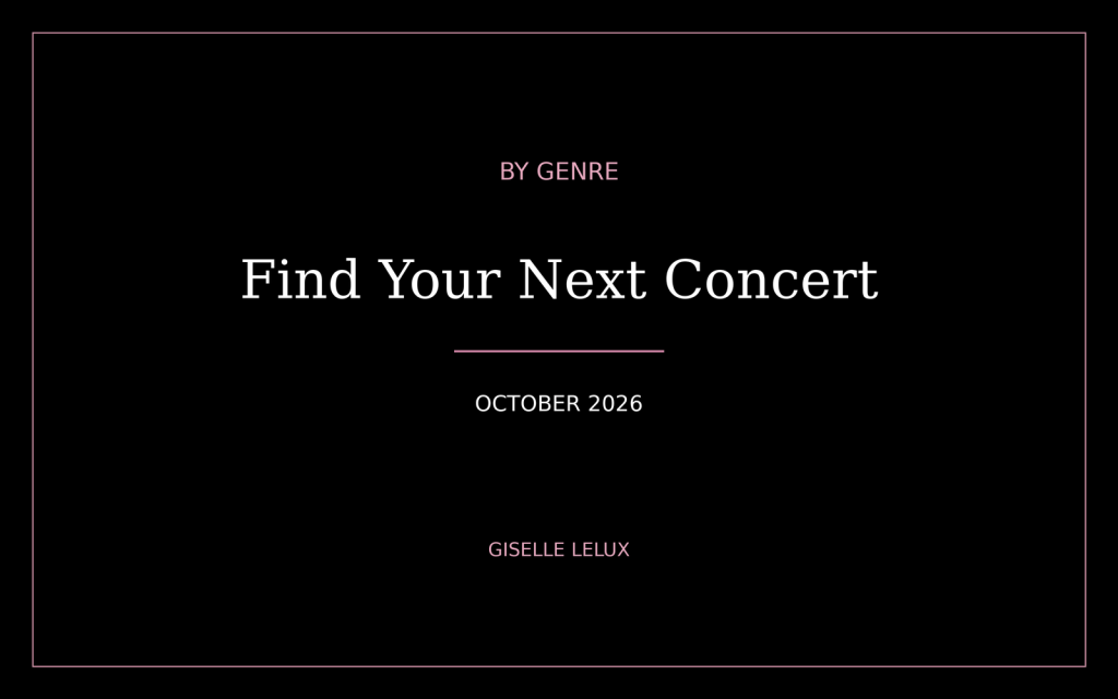 Find Your Sound: San Diego Concerts by Genre This&nbsp;October