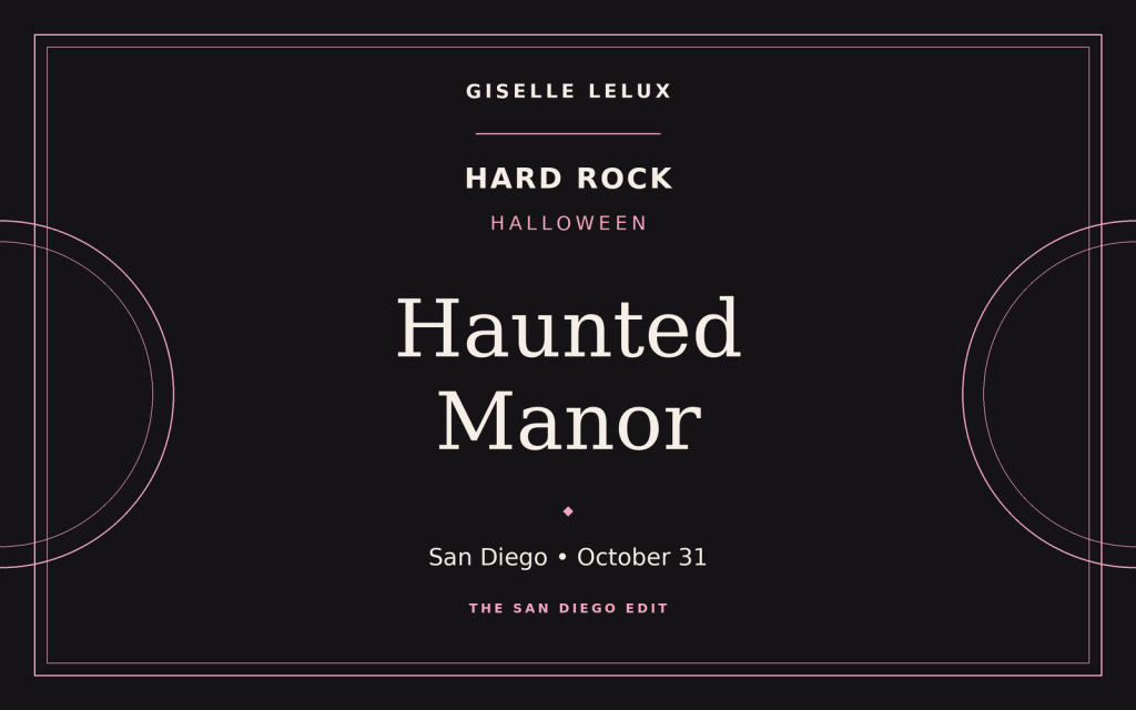 Hard Rock Halloween in San Diego: Haunted Manor Party&nbsp;Guide